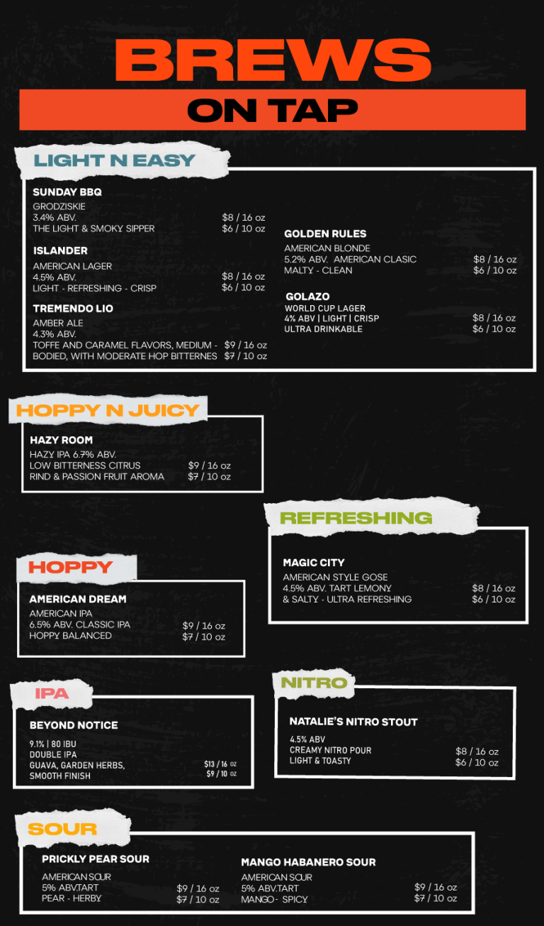 Menu - Magic13brewing